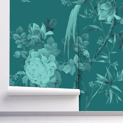 Peacock Shadow Wallpaper-Wallpaper-LUXOTIC