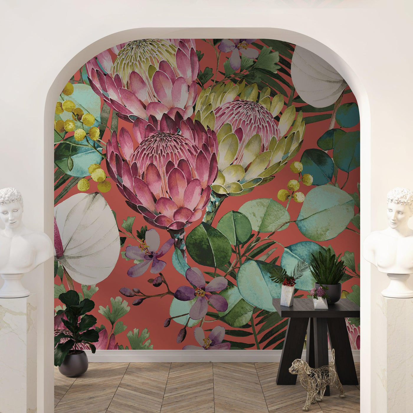 Protea Wallpaper-Wallpaper-LUXOTIC