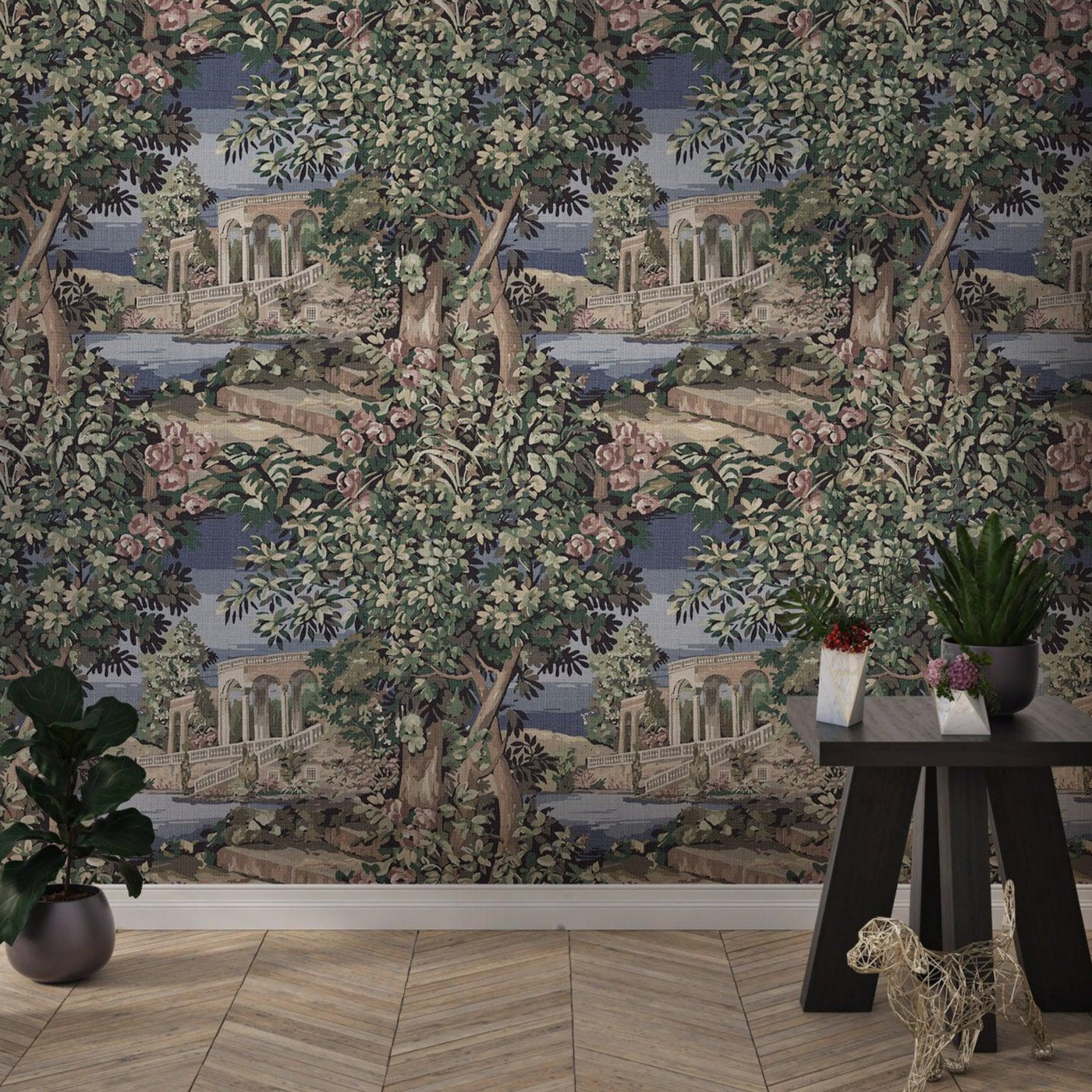 Tuscan Garden Wallpaper-Wallpaper-LUXOTIC