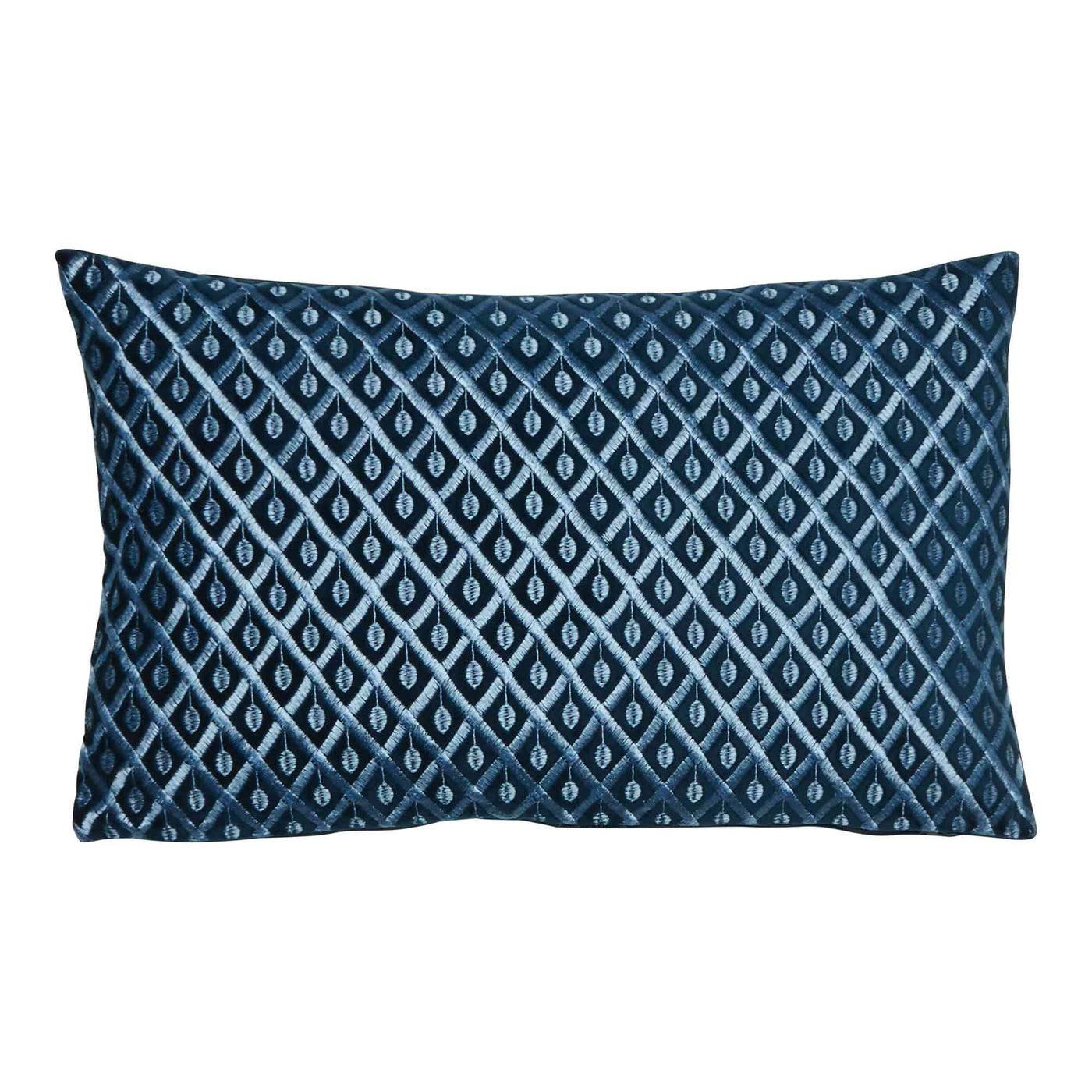 Suri Lattice Rectangle Velvet Cushion Cover (55x35cm)-Cushion-LUXOTIC